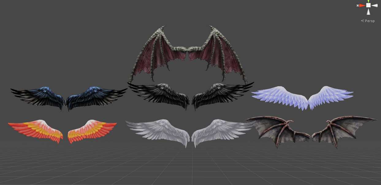 7 Pre-Animated Wings