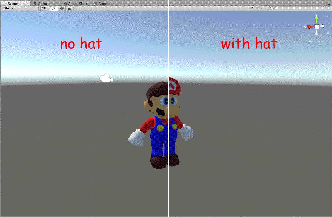 Mario 64 (hat + no hat variants)