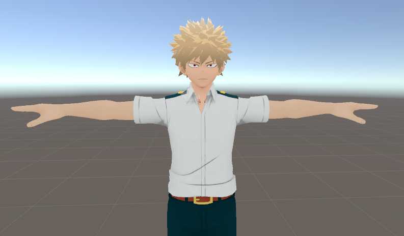 One's Justice Bakugo - School Uniform (22k Polys) (Visemes)