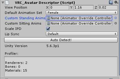 Simple avatar profiler
