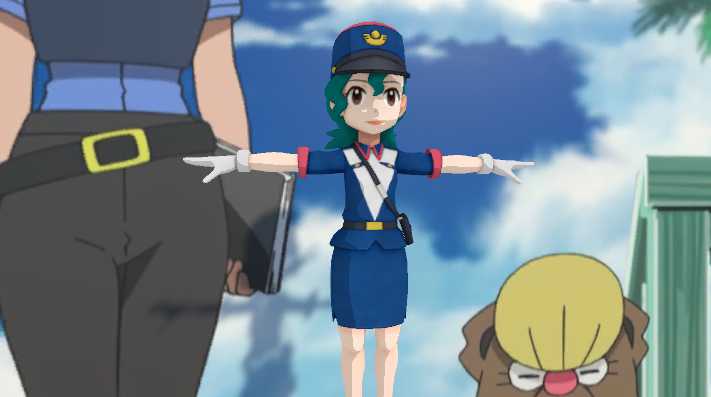Officer Jenny From Pokemon Let's Go (Dynamic Bones, Visemes)
