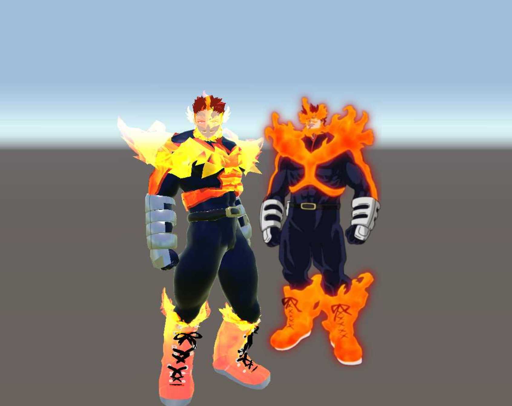 Enji Todoroki (Flame Hero: Endeavor) with flame shaders 58K POLY
