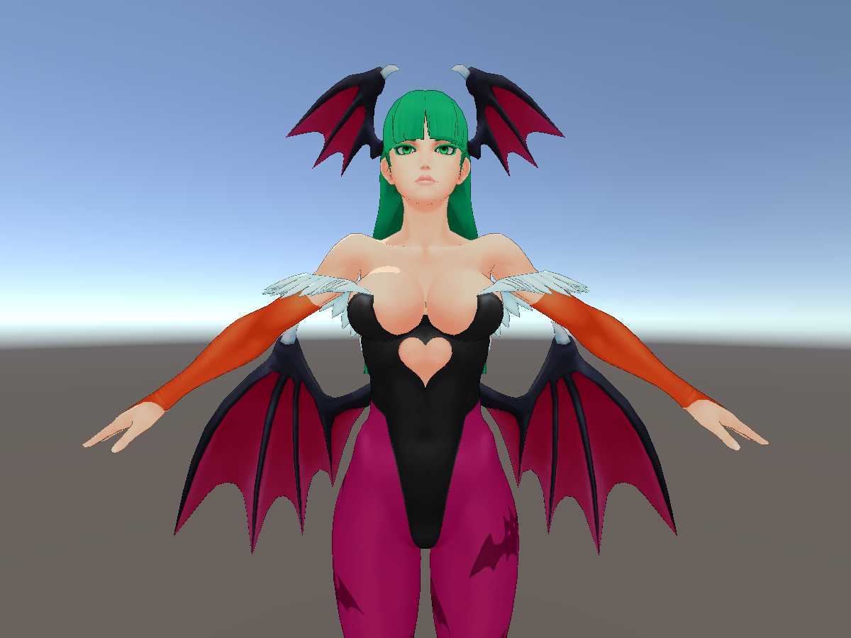 Morrigan Aensland (Viseme Lipsync+ DynamicBone + Mixamo Emotes)