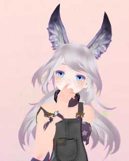 Purple Fox (Full Body, 5 Gestures)