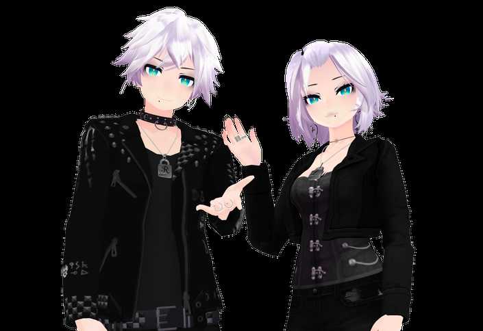 Edgy Emo Len and Rin (Full Body, 5 Gestures both, Fixed)