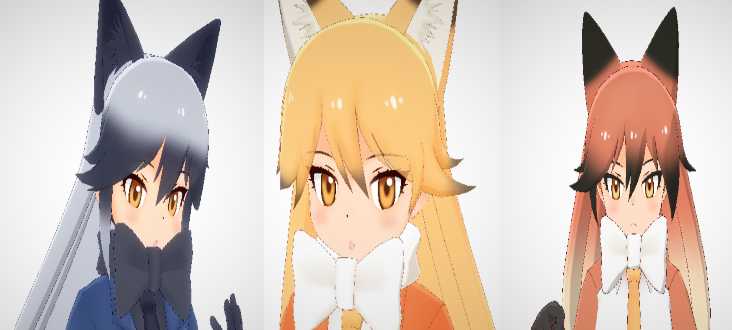 Kemono Foxes (Full Body, 3 Gestures all)