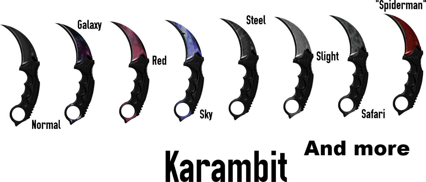 Karambit (with spin animation and 10 textures)