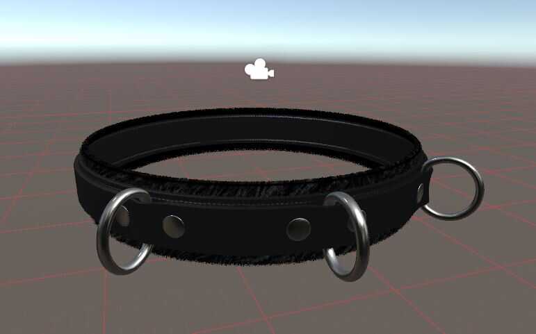 Triple Ring Leather Collar