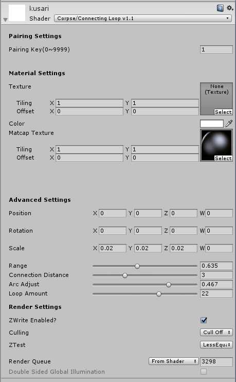 Corpse Connecting Loop Shader