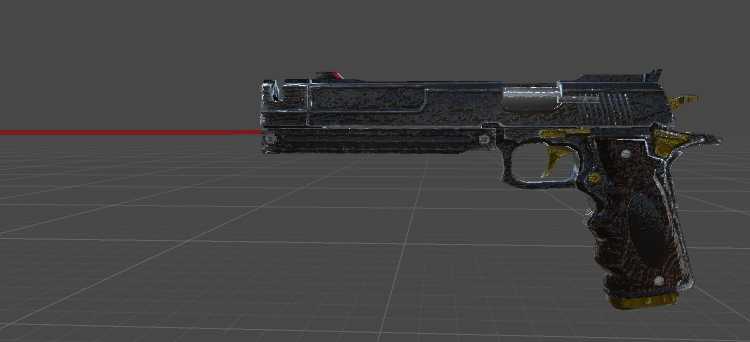 Ebony customized M1911 (Particles, Bullets, Sounds & Bones)