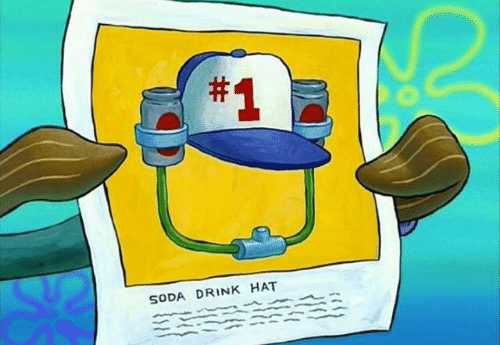 "One Krabs Trash" Novelty Soda Drinking Hat