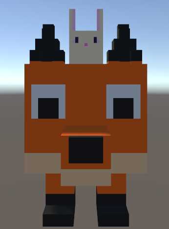 Fox With Bunny on Head