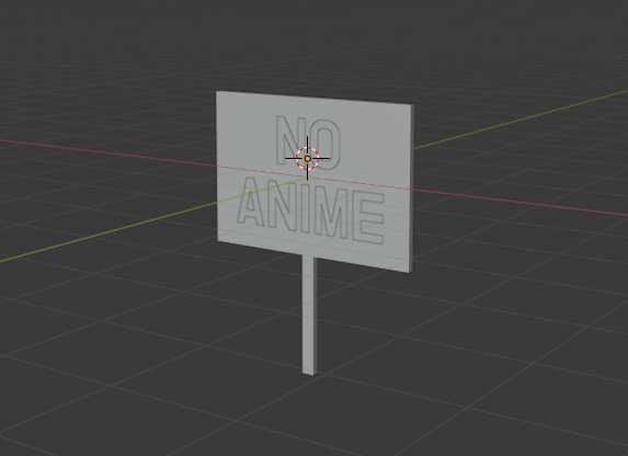 No Anime sign