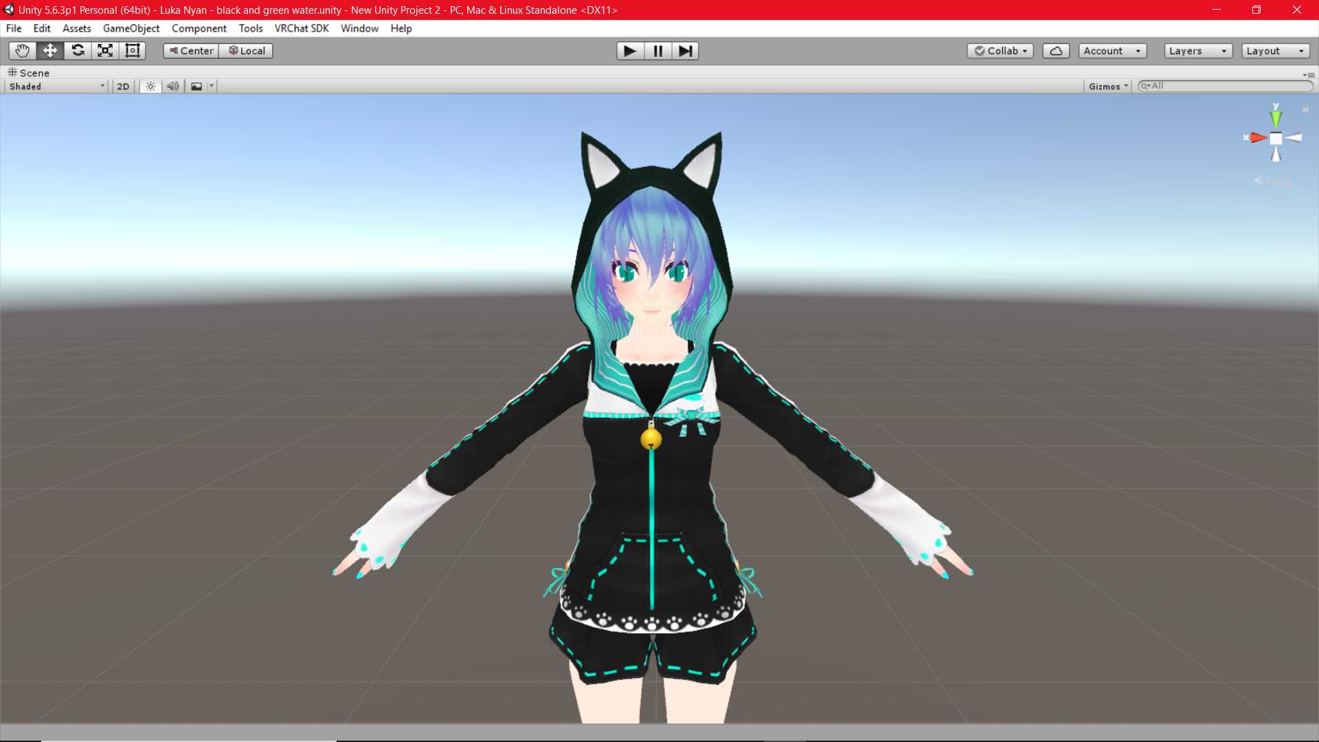 Luka Nyan - black and green water(modified model)