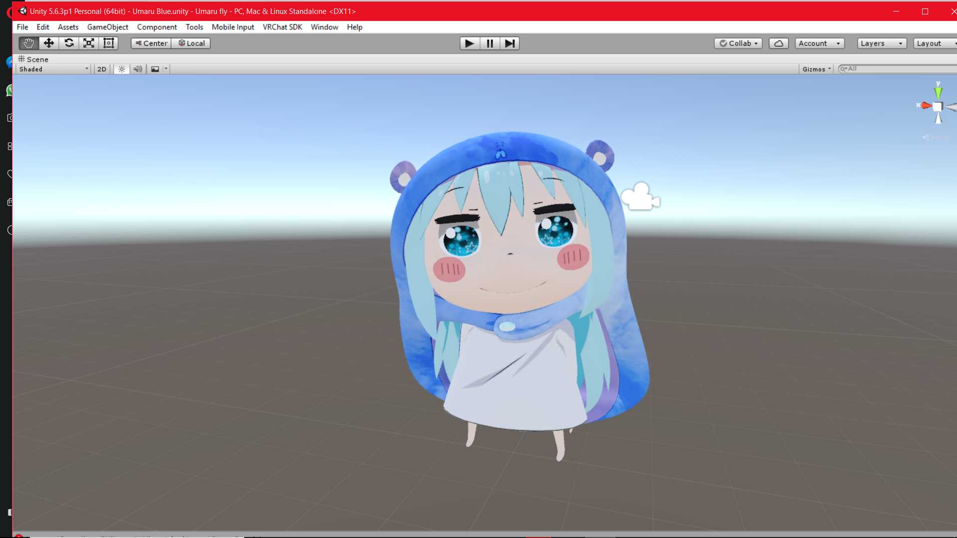 Umaru Blue(emotes,lip sync,face animations,blinking)
