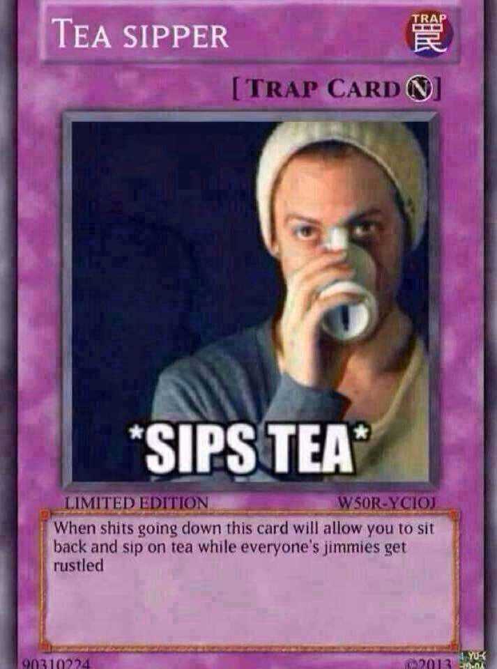 Tea sipper Trap card (2D model)
