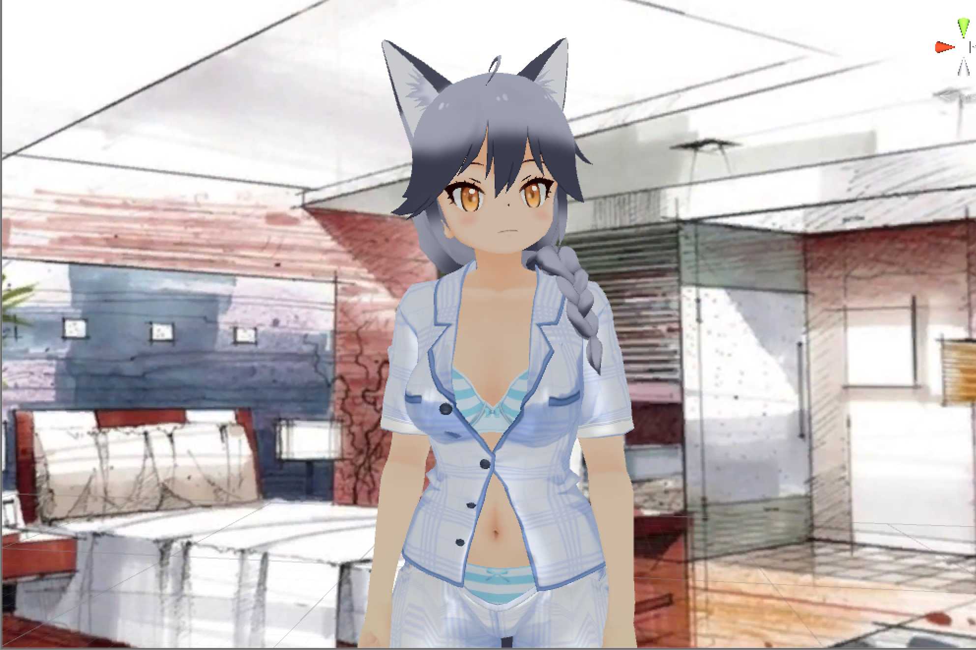 Silver Fox in Pajamas