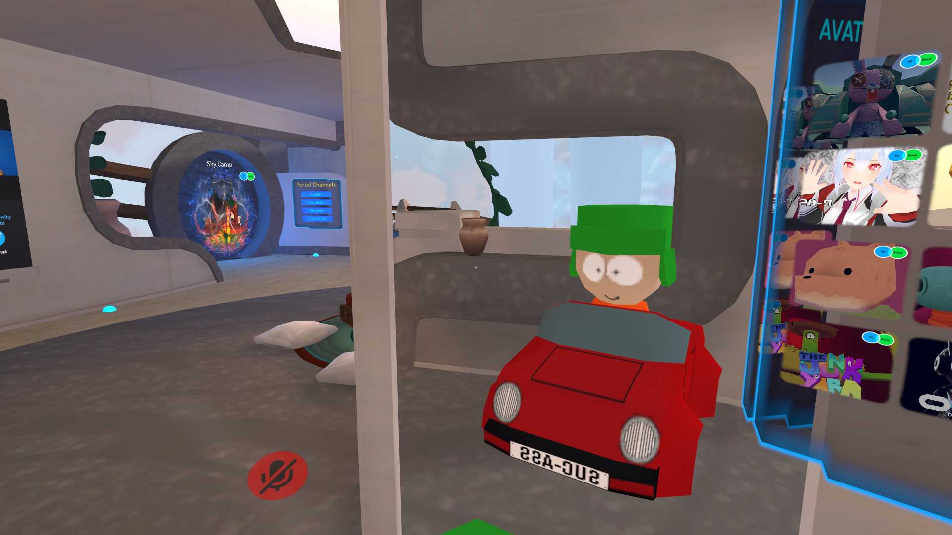 kyle in the car (south park rally)