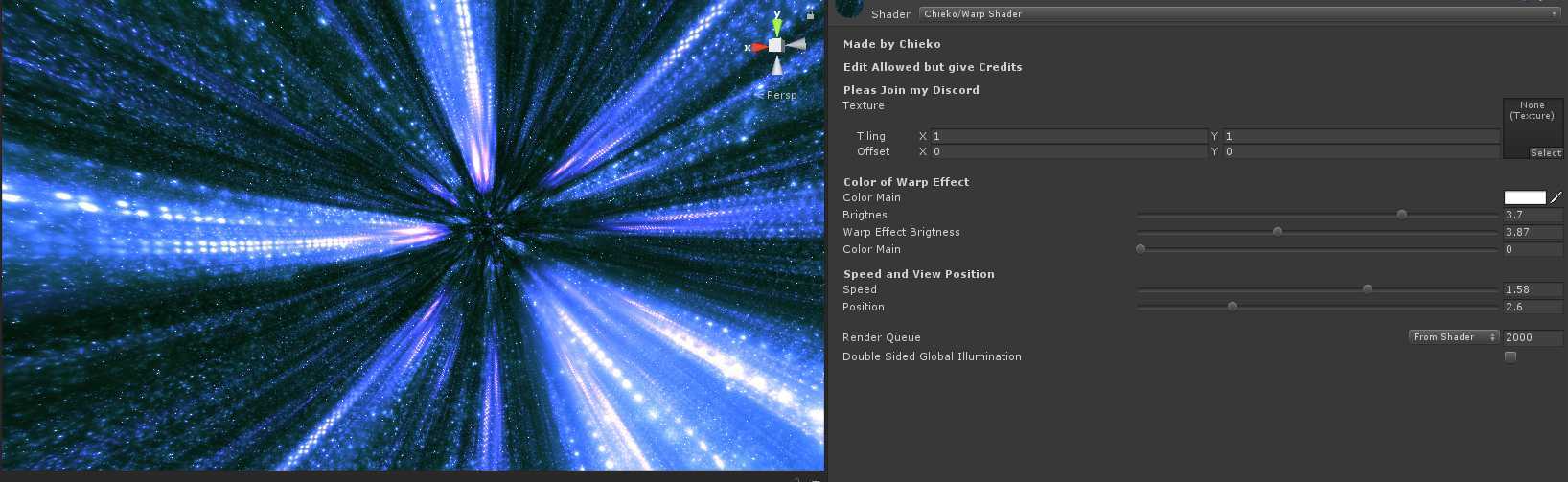 Chieko`s Screenspace Warpdrive Shader