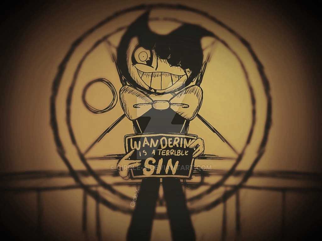 2D Bendy Cardboard cutout "wandering is a terrible sin"