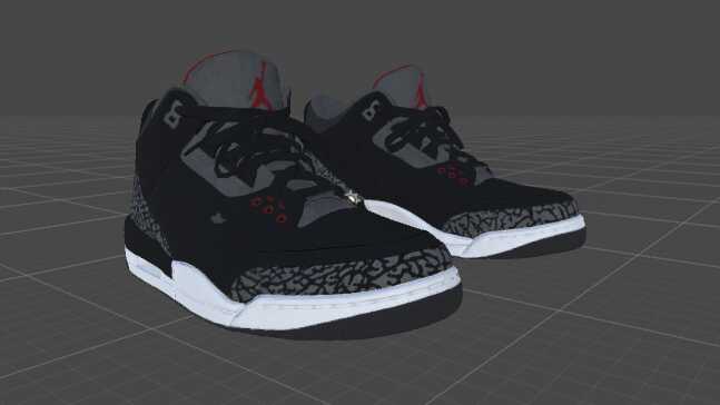 Air Jordan 3 Black/Grey/Red "Cement" (High Quality model)