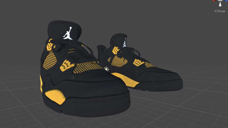 Air Jordan 4 Black/Yellow "Thunder" (High Quality model)