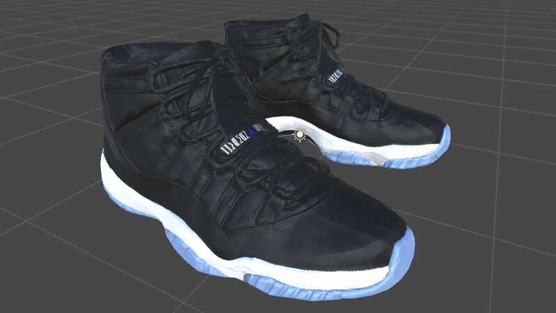 Air Jordan 11 Black/White/Concord "Space Jam" (High Quality model)