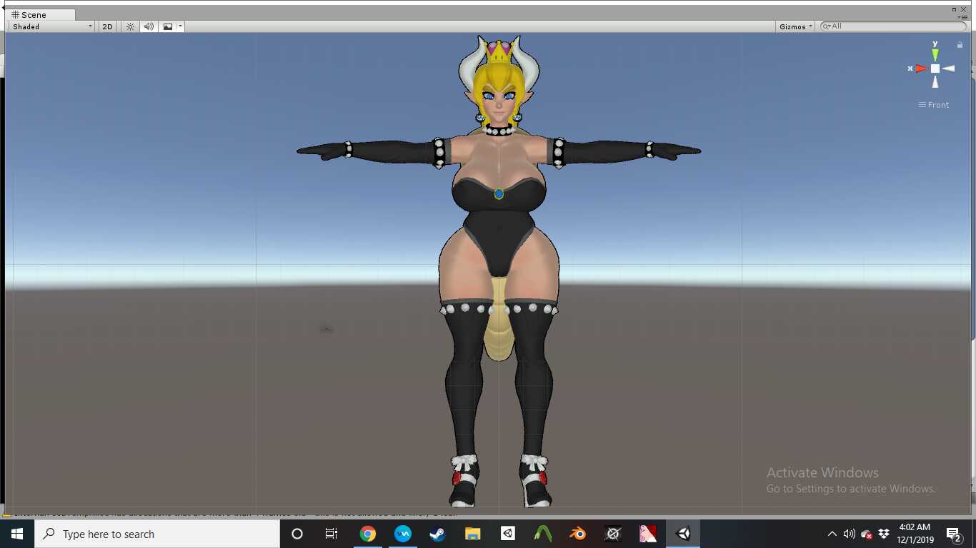 Thicc Bowsette blinking+visemes+jiggle physics
