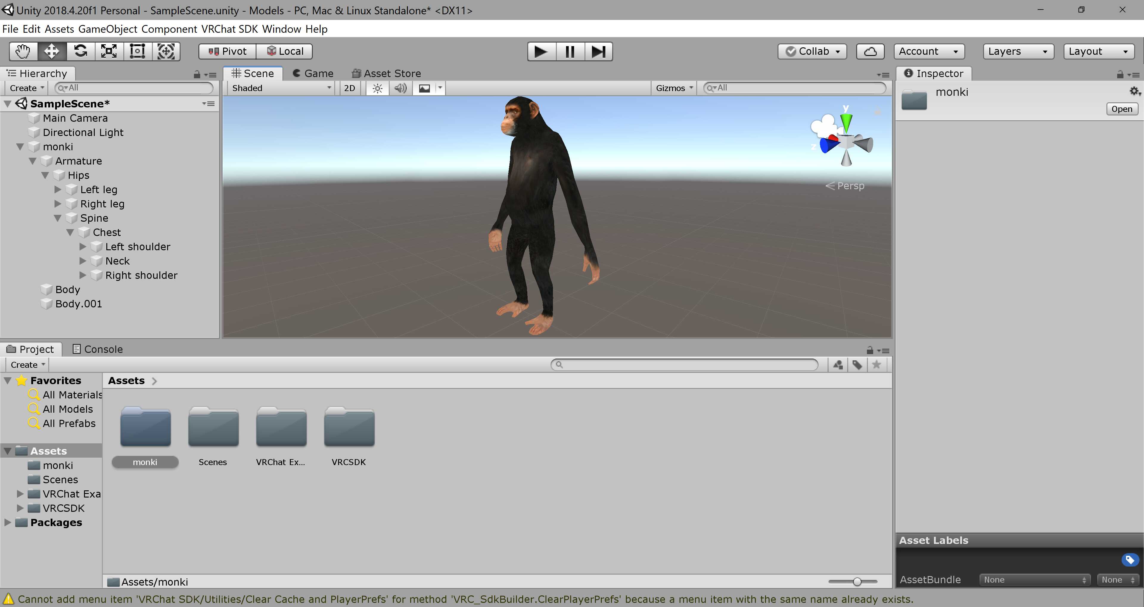 Monki (rigged no visemes)