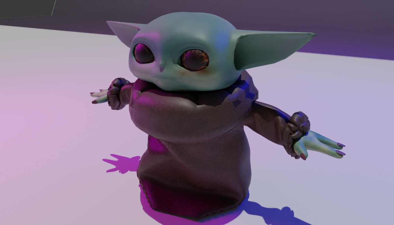 Baby Yoda with lipsync