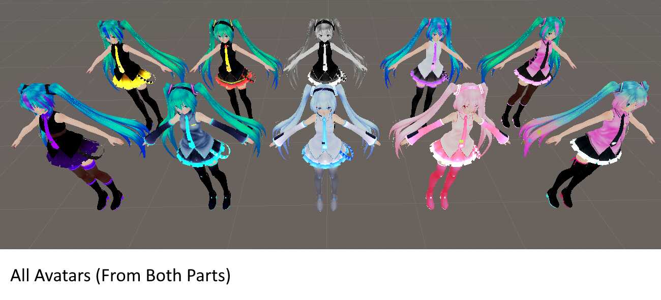 TDA Miku Pack Part 1 (Converted MMD Models)