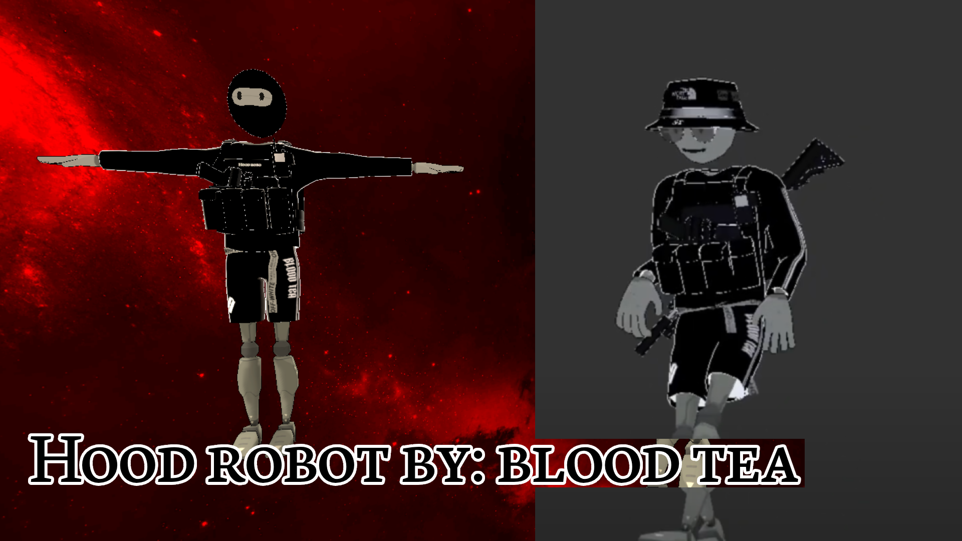 hood/gangster robot avatar