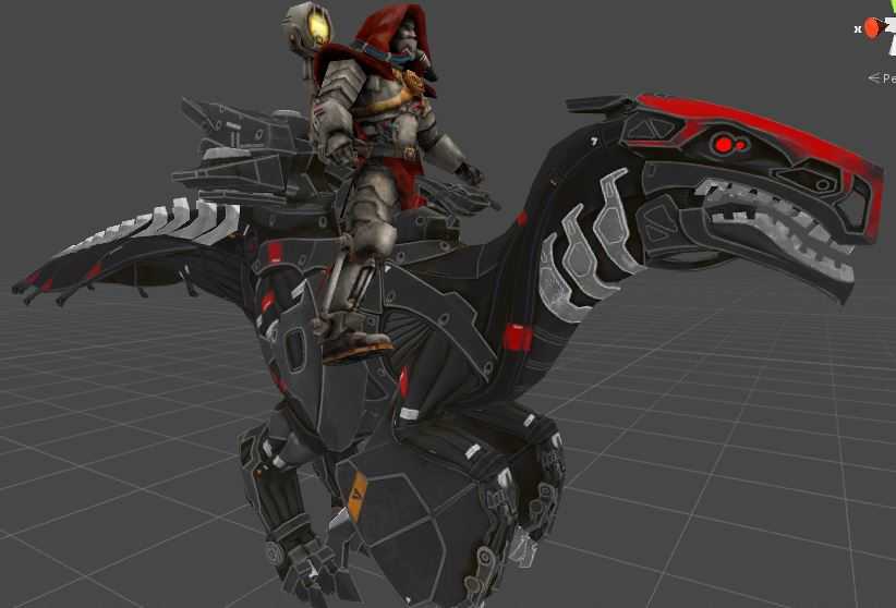 Techpriest riding Robot raptor