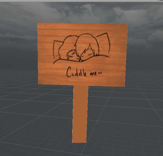 Fluffy's Cuddle Me Sign