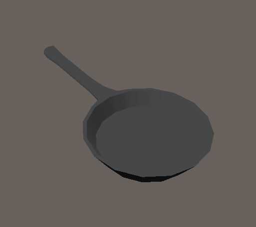 Low poly frying pan
