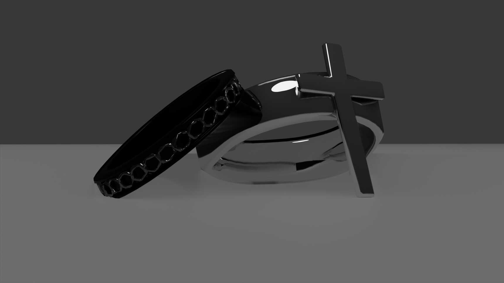 Chain and Cross Ring Set