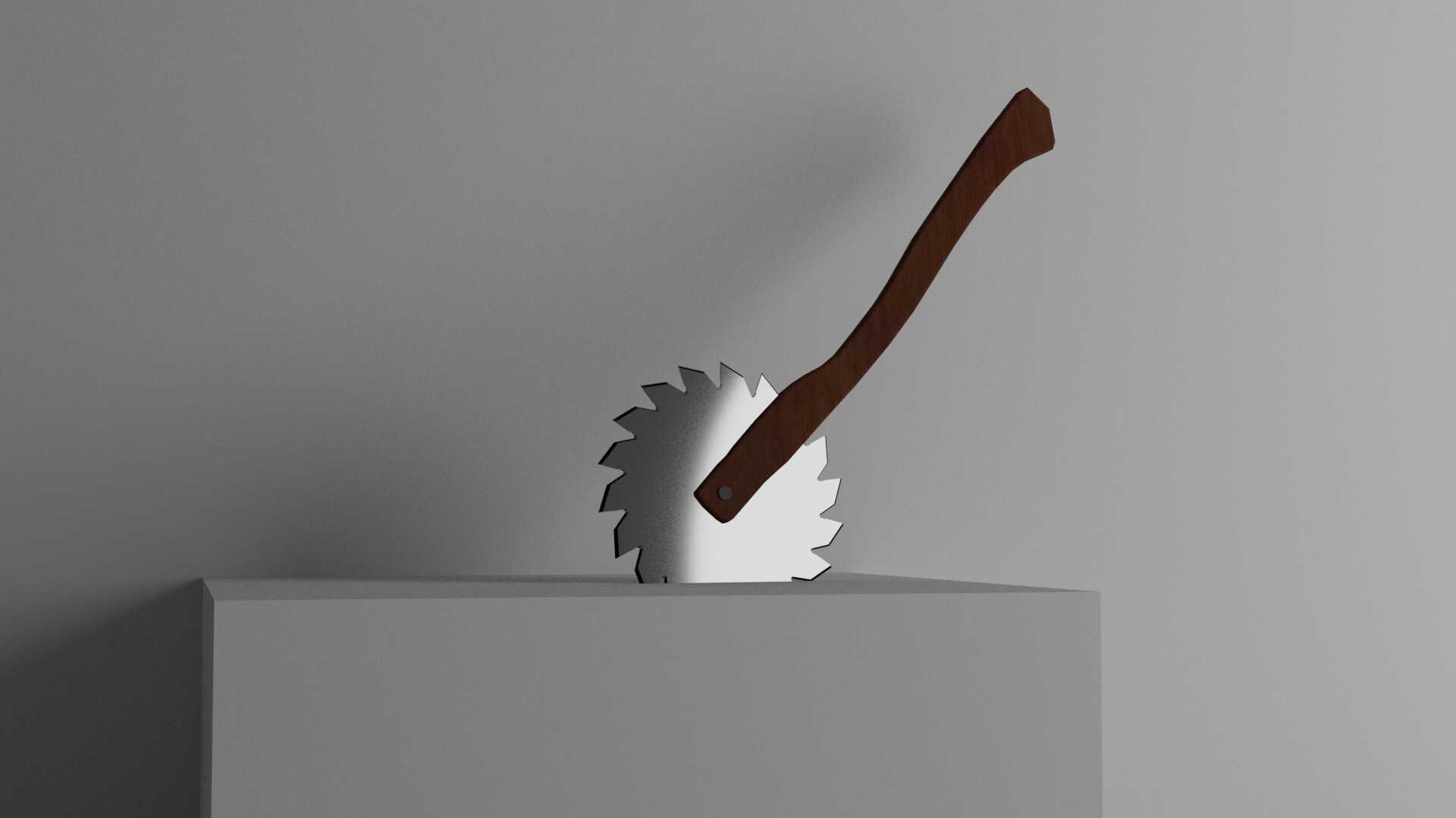 Spinning Saw Blade