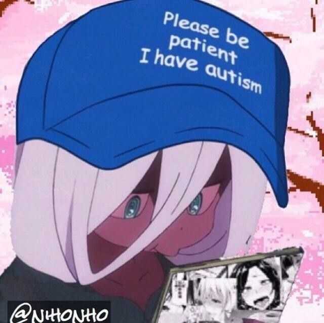 Hat that spells out "Please be patient I have autism" and has cat ears on it
