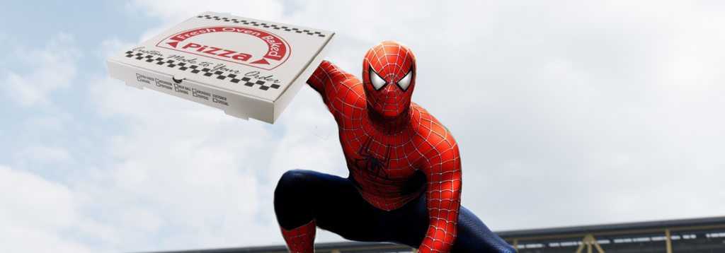 Spider-Man (with Pizza)