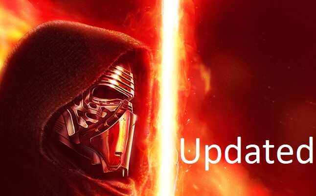 Kylo Ren (Updated) (Added Lightsaber with electricity and sfx) 