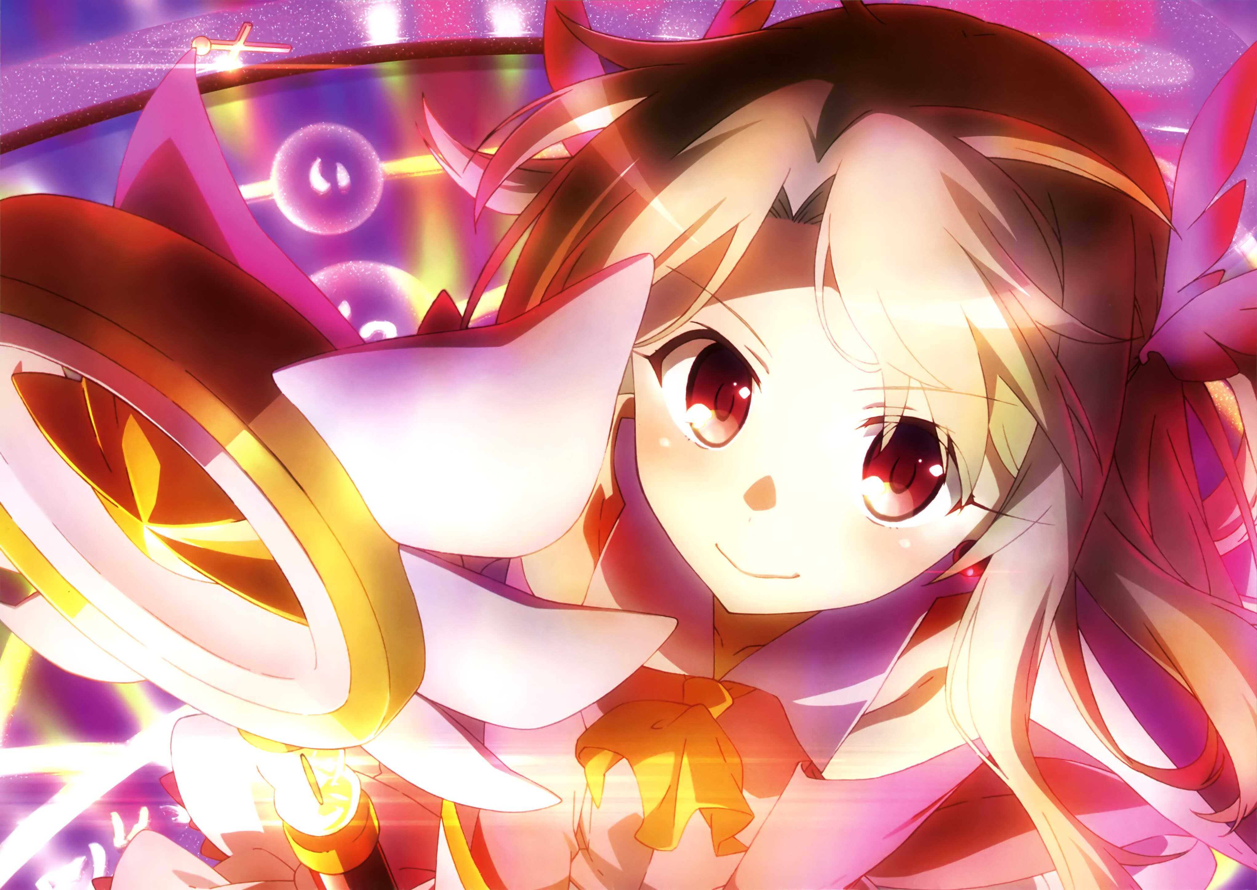 Illya (Fate/kaleid liner Prisma Illya) (with dynamic hair and ruby wand)
