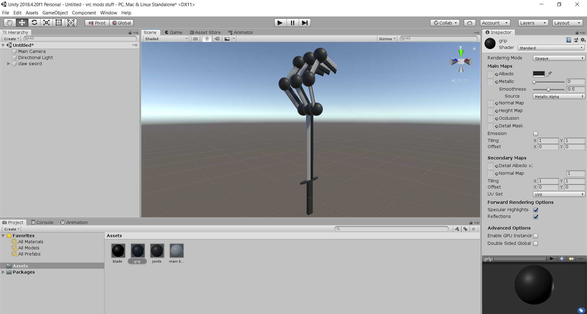 claw sword