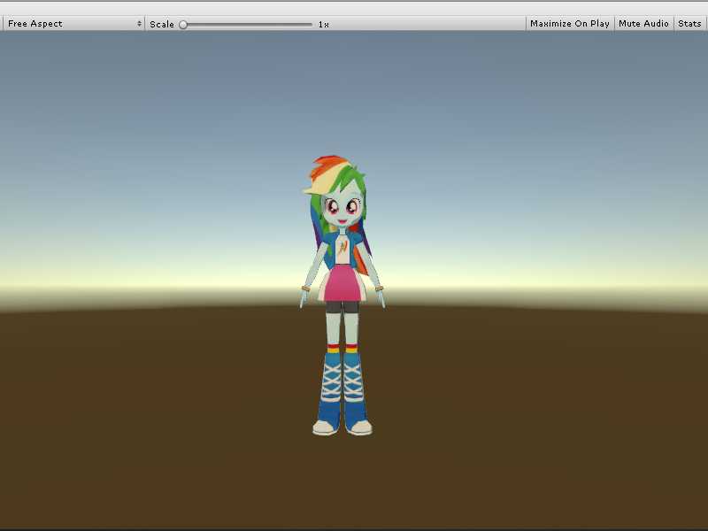 Rainbow Dash, human, fully rigged!