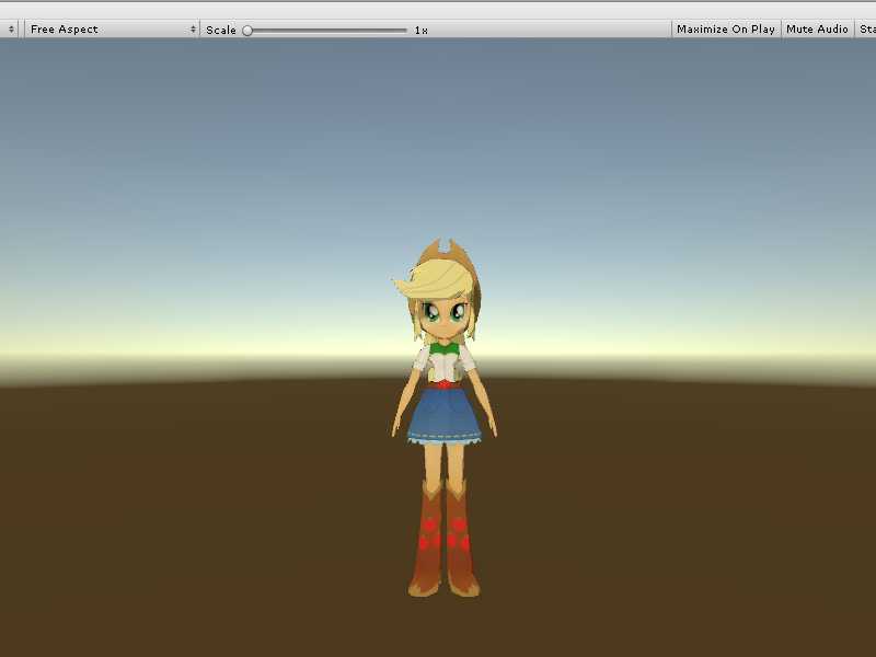 Applejack, human, fully rigged!