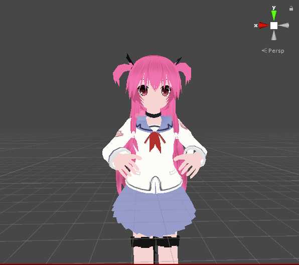 Yui-Nyan V1.0.0 (Dynamic Bones, Eye Tracking, Skirt Hair and Tail Physics Blinking)