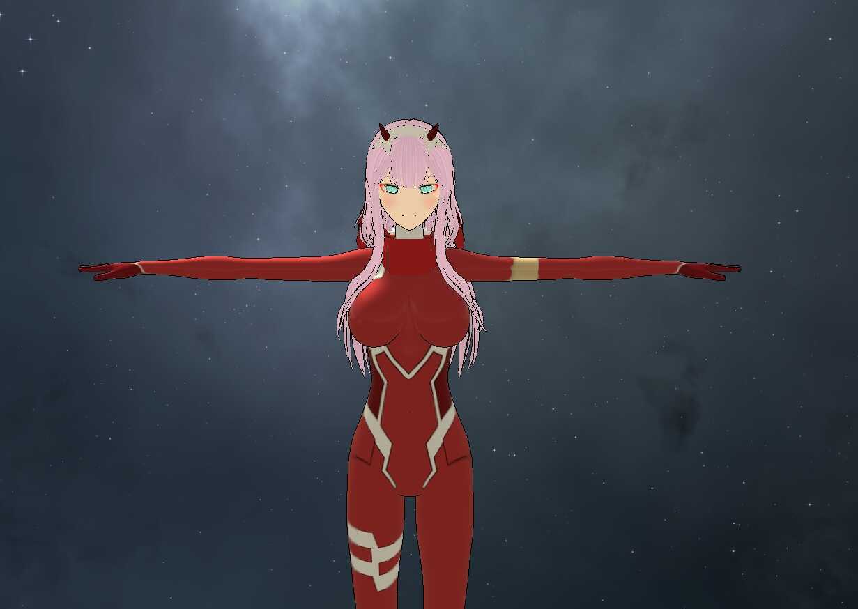 Darling In The Franxx - Zero Two - 02 (Fullbody, Eye Tracking, Visemes, Dynamic Bones)