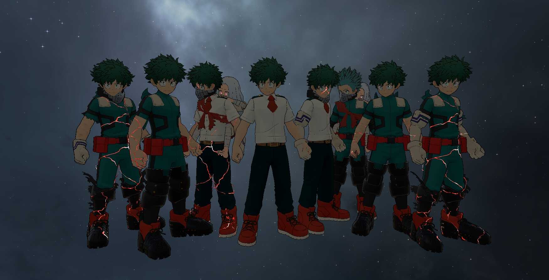 My Hero Academia - Izuku Midoriya w/ Eri - Deku (Eye Tracking, Full Body, Visemes, Dynamic Bones, 1 Tex, 22 Toggles)
