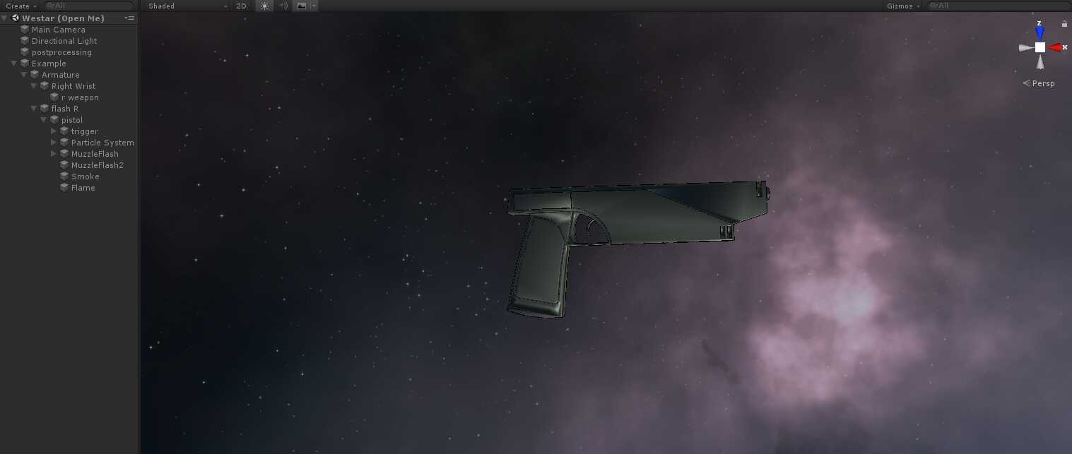 Star Wars - Westar 35 (Working Off and On animations with particles. Sub Emmitters for collision)