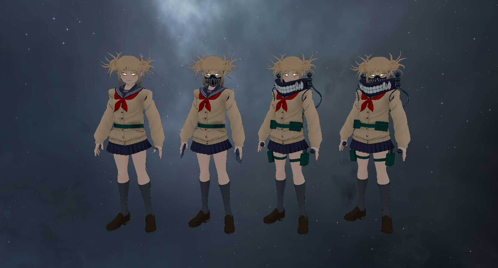 My Hero Academia - Toga Himiko  (Full Body, Eye Tracking, Visemes, 1 Texture, Gear/Weapon Toggles, Dynamic Bones)