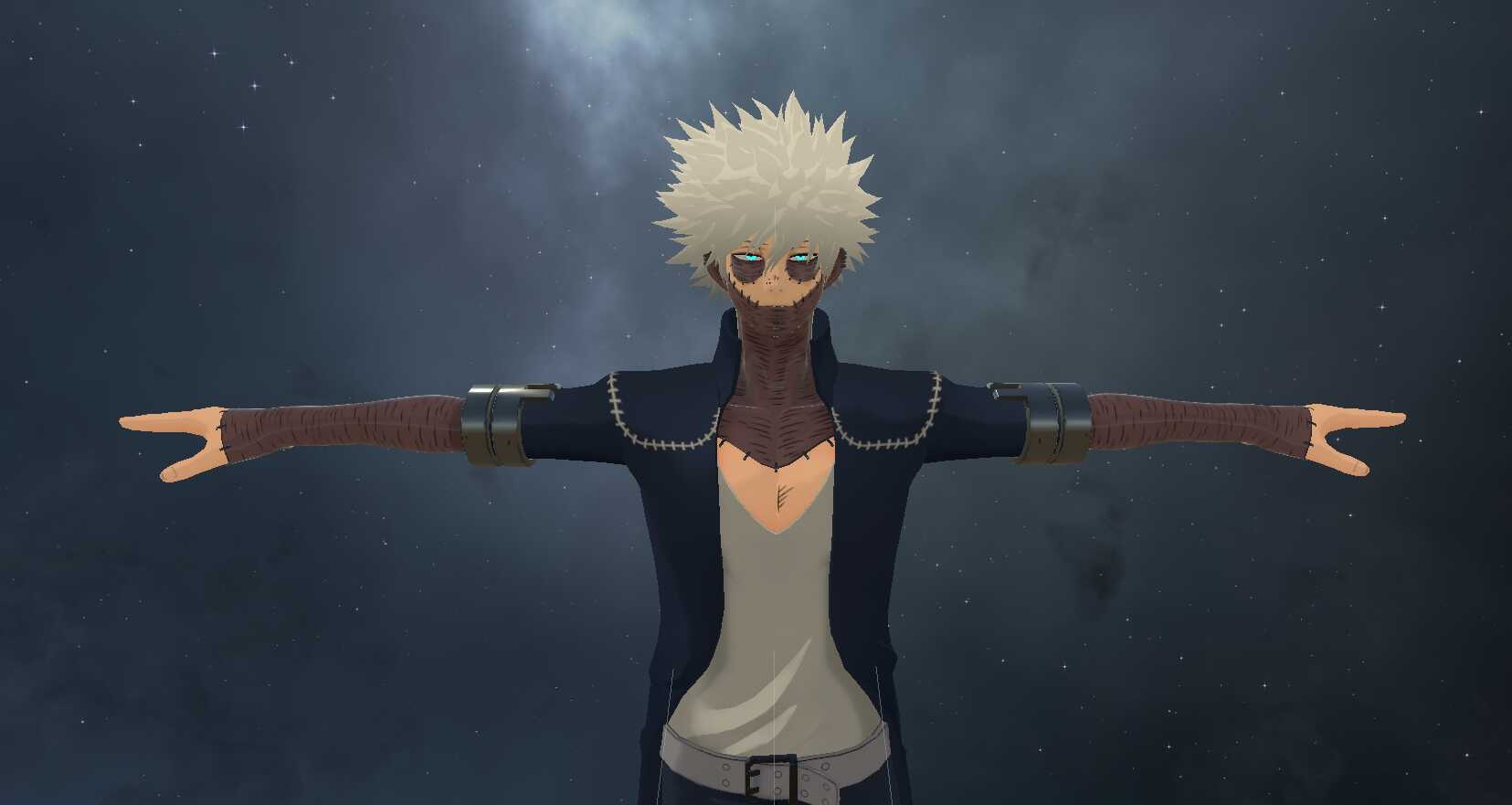 My Hero Academia - Touya Todoroki - Dabi (Full Body, White/Black Hair Colors, Animations, Eye Tracking, Visemes, Dynamic Bones)